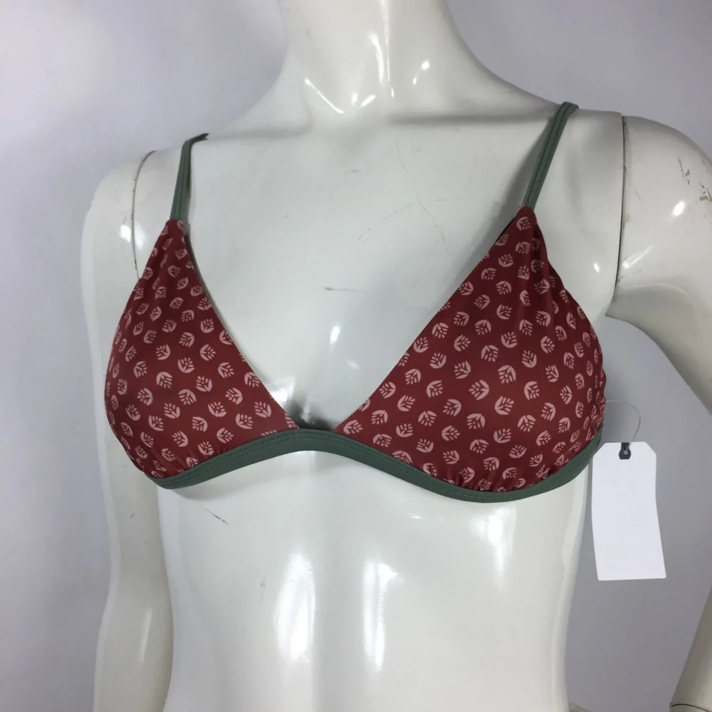 Leith Printed Triangle Bikini Top S